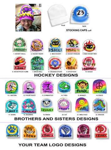 AIRBRUSHED HATS - READ DESCRIPTION